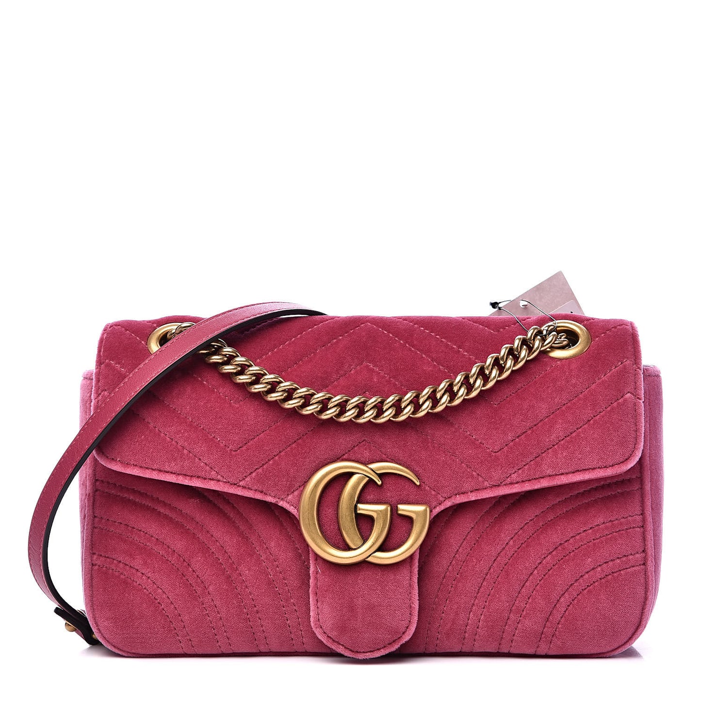Velvet Matelasse Small GG Marmont Shoulder Bag Light Raspberry Rose