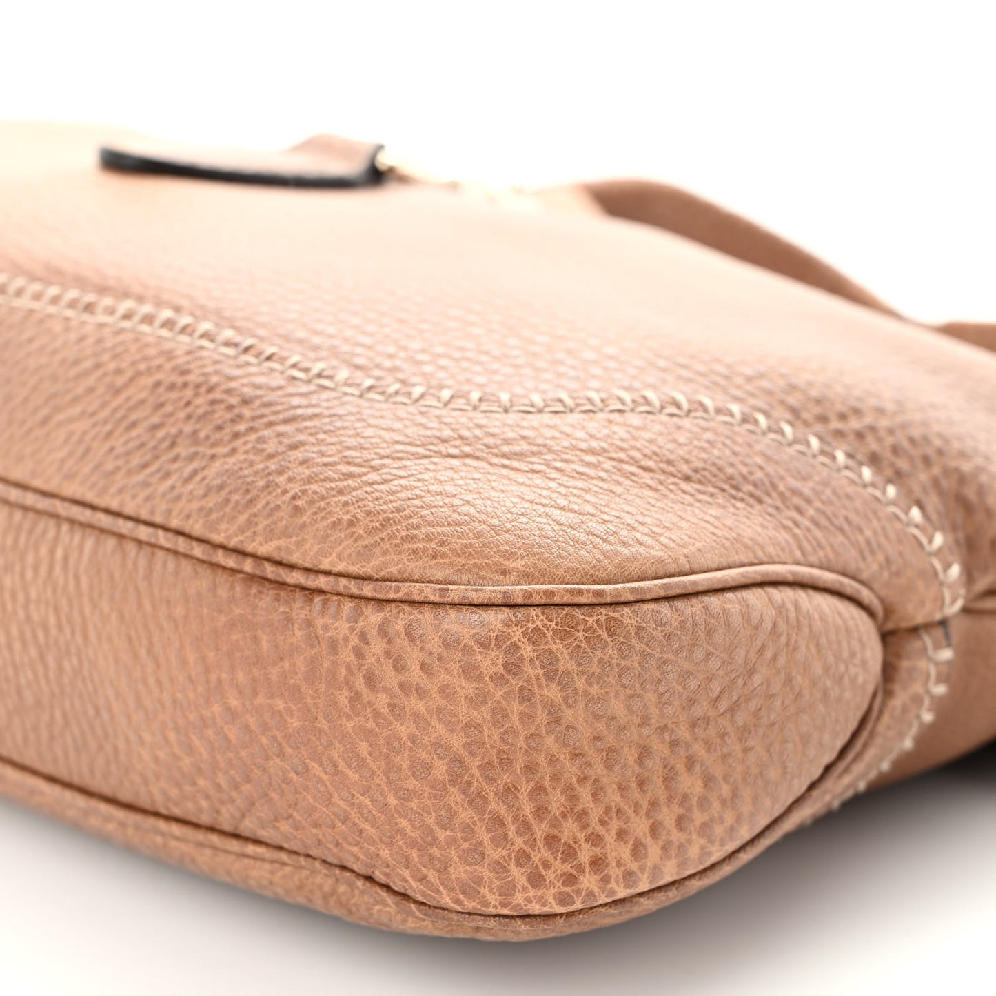 Pebbled Calfskin Medium New Jackie Shoulder Bag Brown