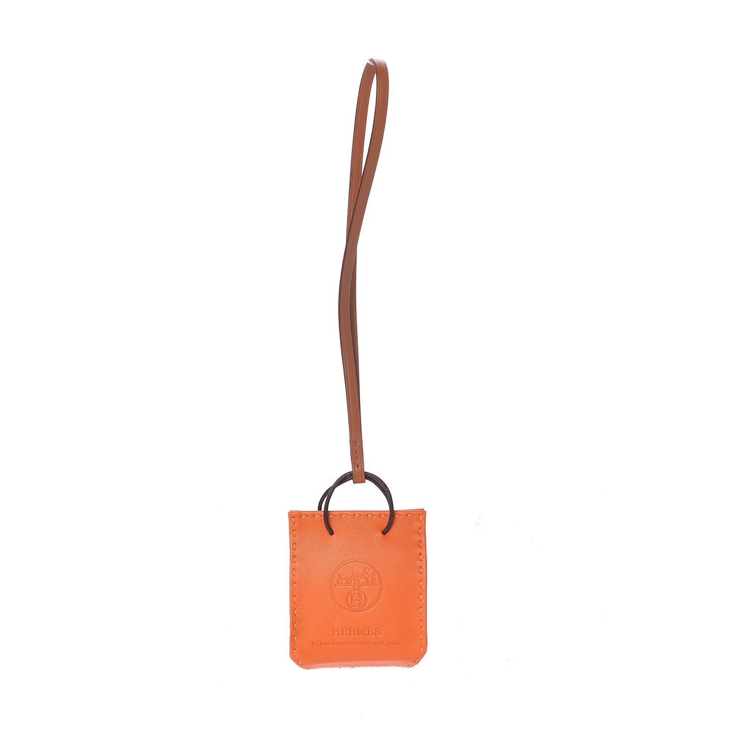 Milo Lambskin Swift Shopping Bag Charm Feu Gold