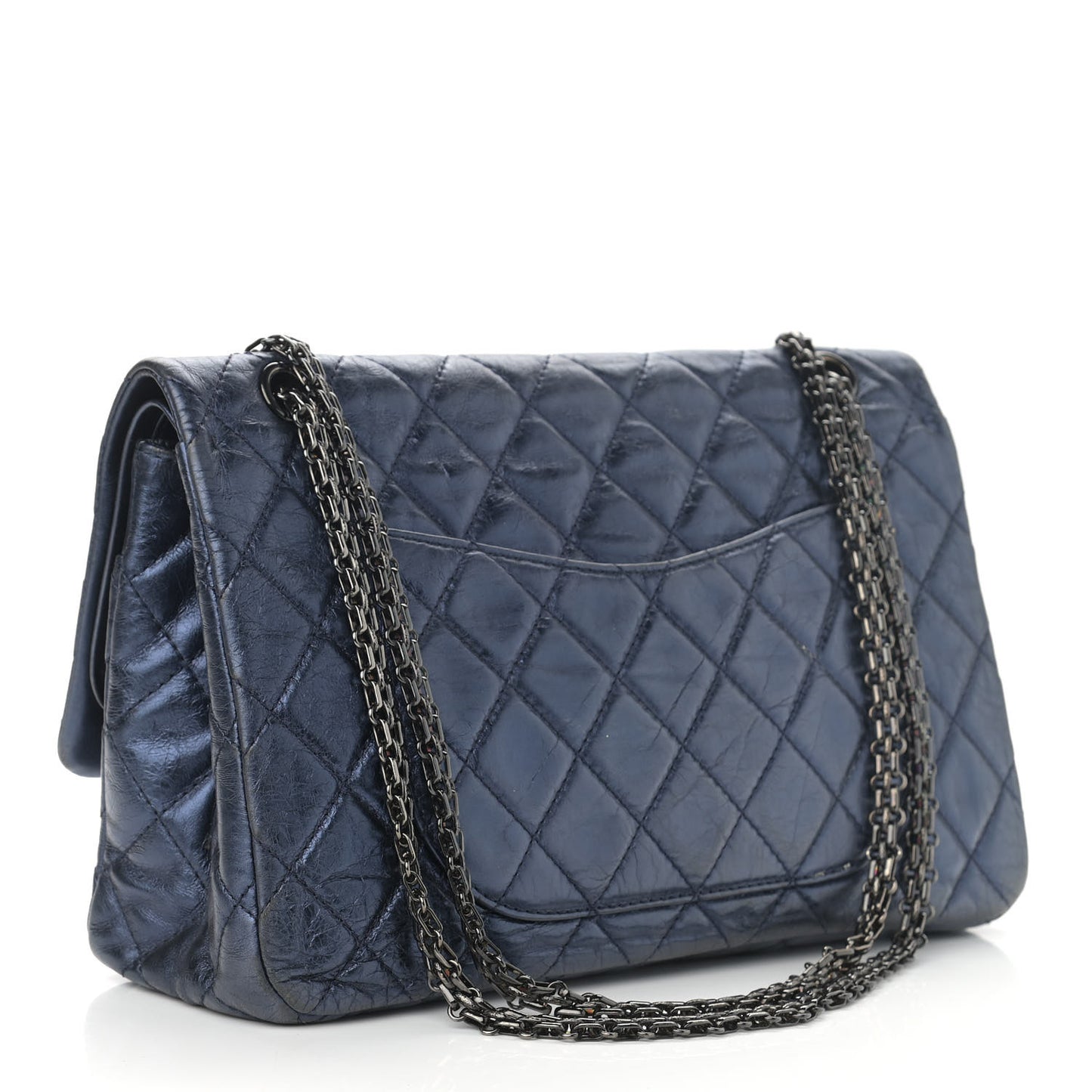 Aged Calfskin Quilted 2.55 Reissue 227 Flap Marine