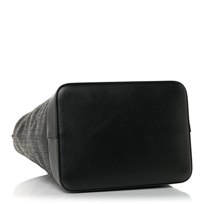 Saint Laurent Linen Canvas Teddy Shopping Bag Black 6 of 16
