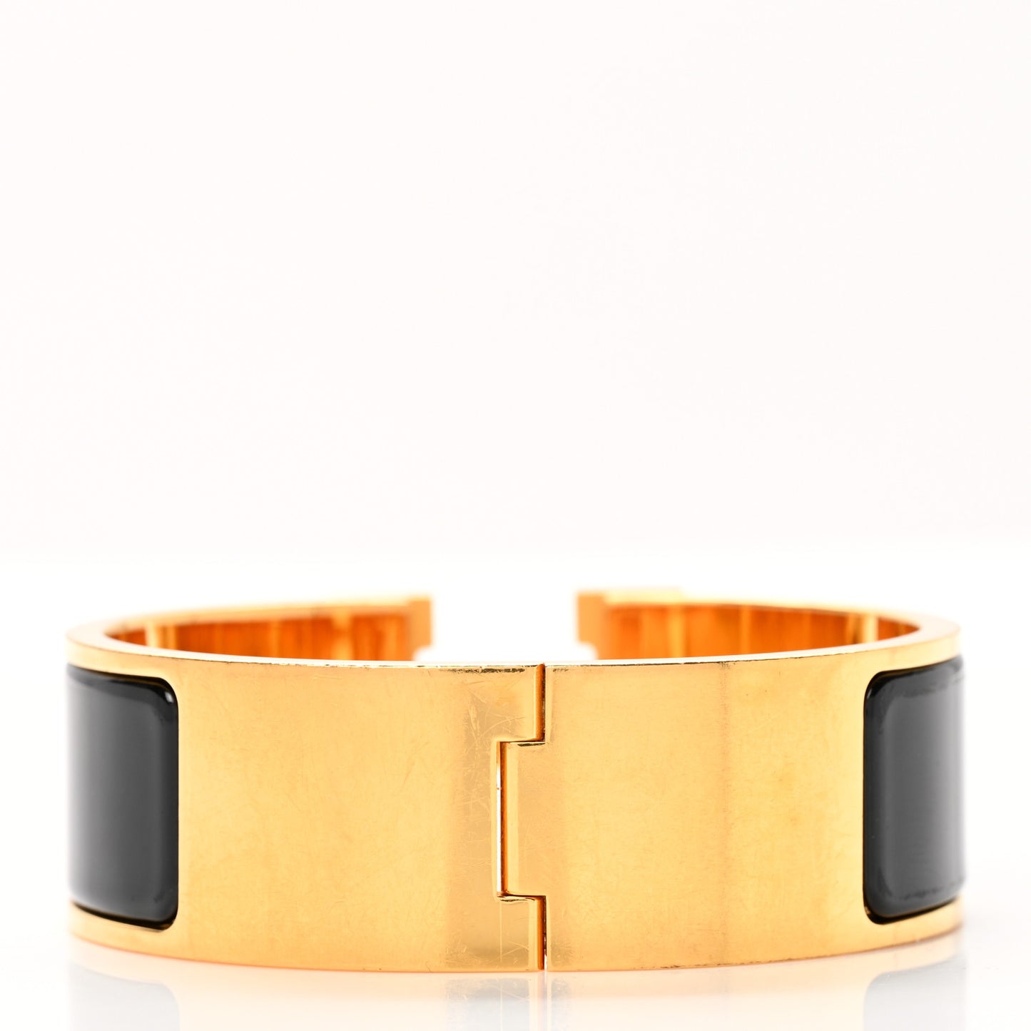 Enamel Wide Clic Clac H Bracelet GM Black
