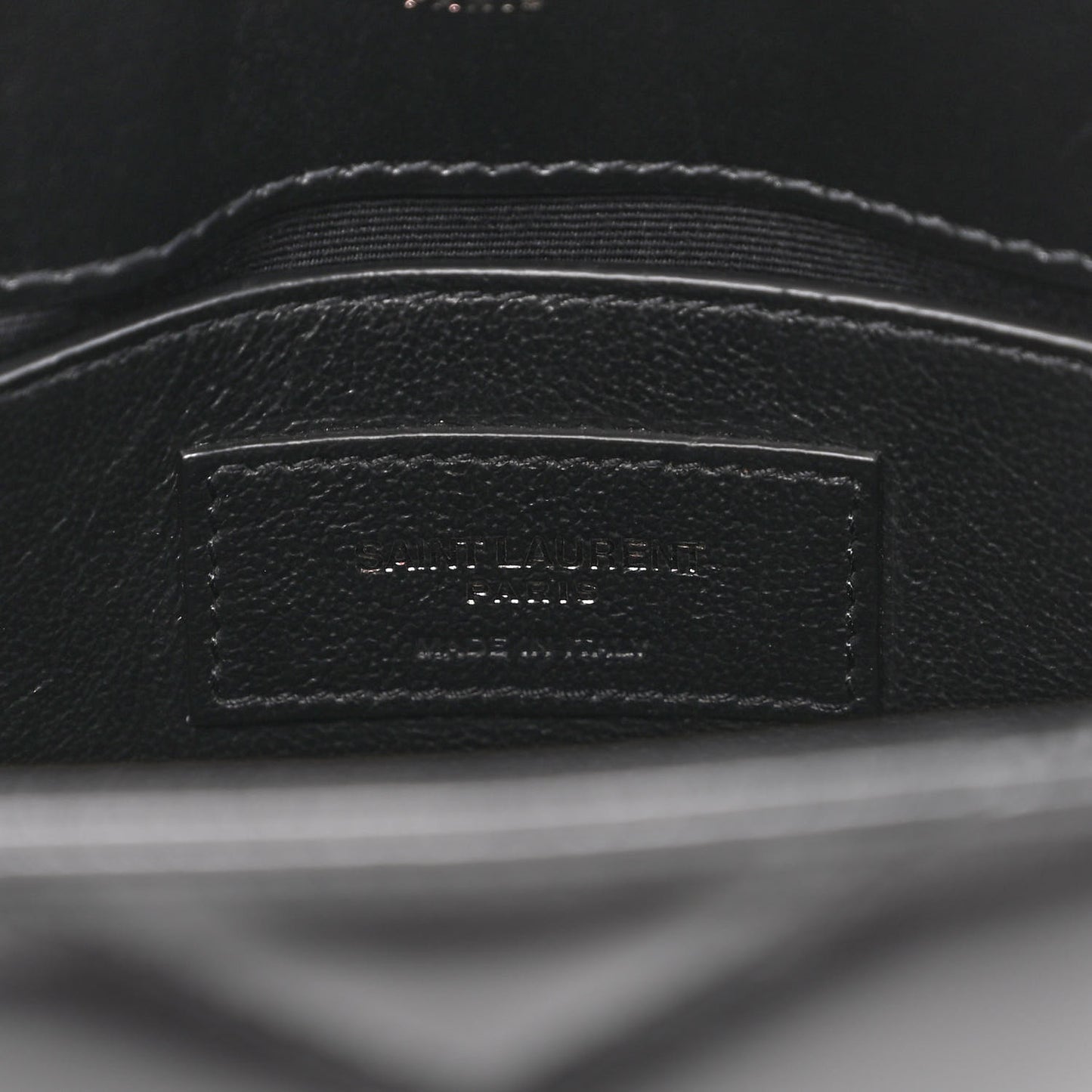 Calfskin Y Quilted Monogram Monochrome Small Loulou Chain Satchel Black