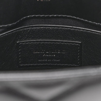 Saint Laurent Calfskin Y Quilted Monogram Monochrome Small Loulou Chain Satchel Black 7 of 11