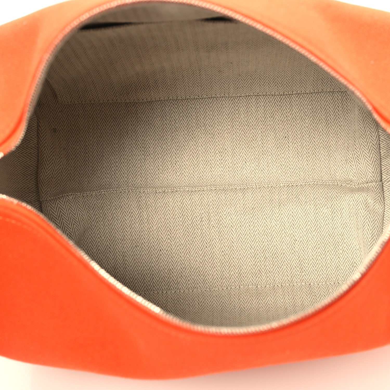 Hermes Canvas Large Bride-A-Brac Pouch Orange Feu Burgundy 5 of 10