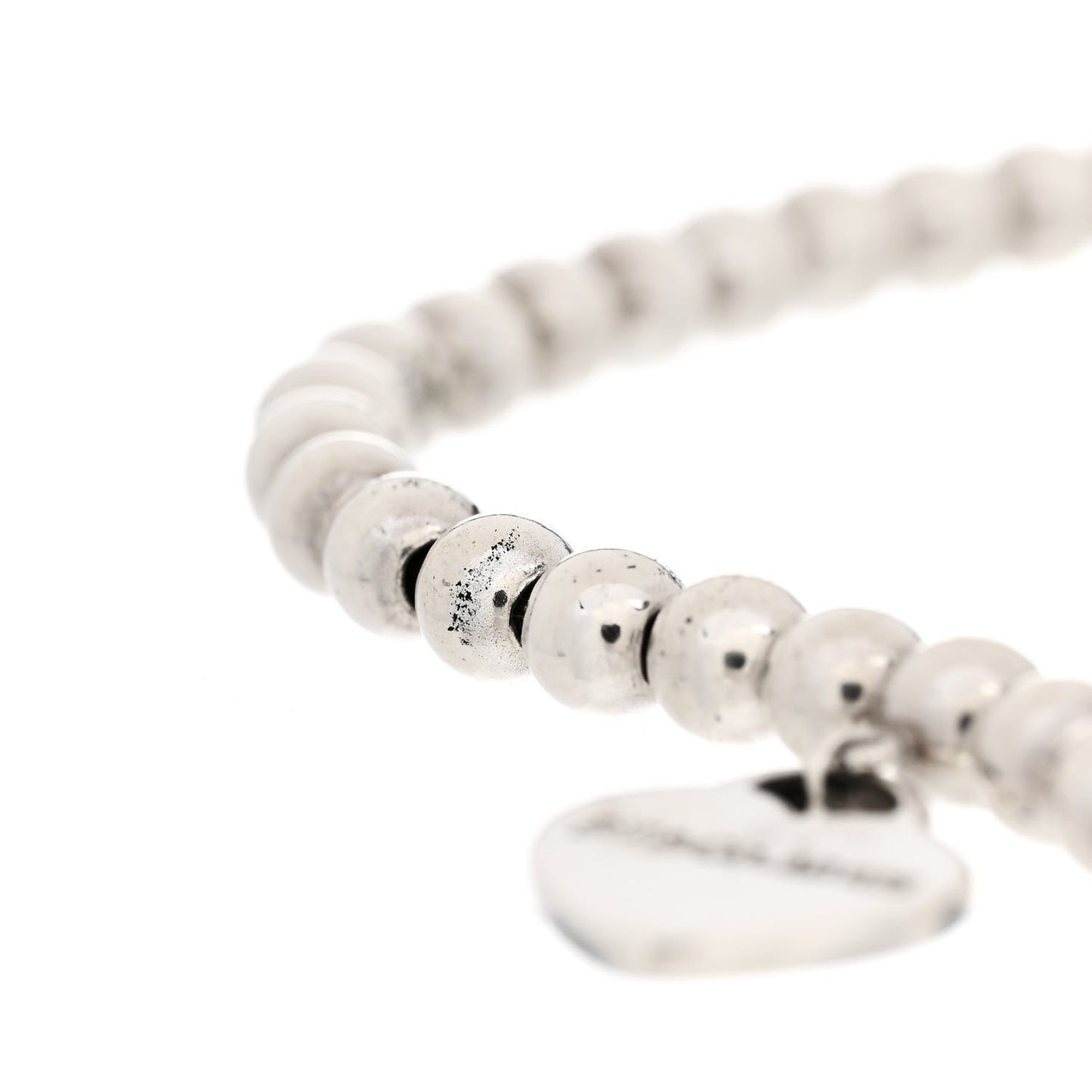 Sterling Silver 4mm Return to Tiffany Heart Tag Bead Bracelet