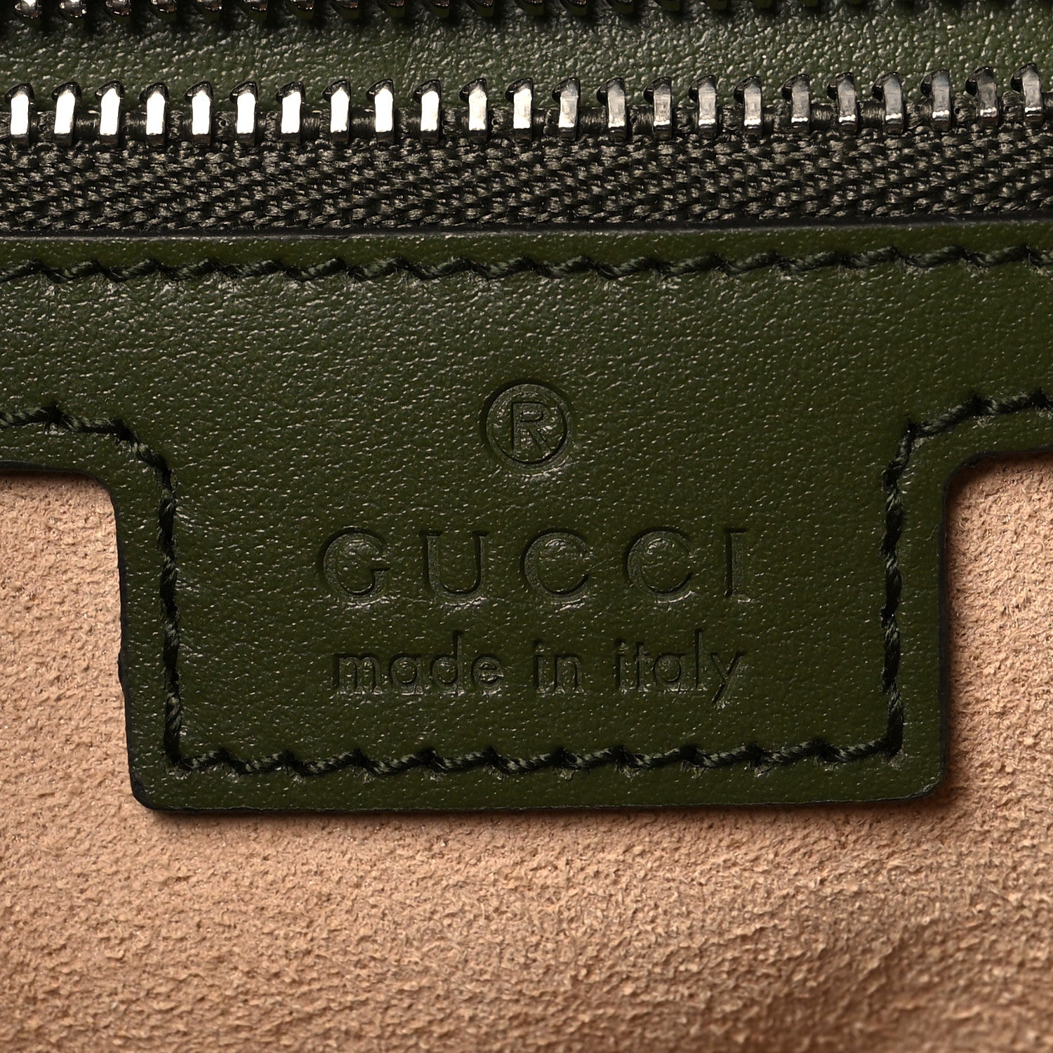 Gucci Calfskin Matelasse Aria Small GG Marmont Shoulder Bag Military Wood 6 of 10