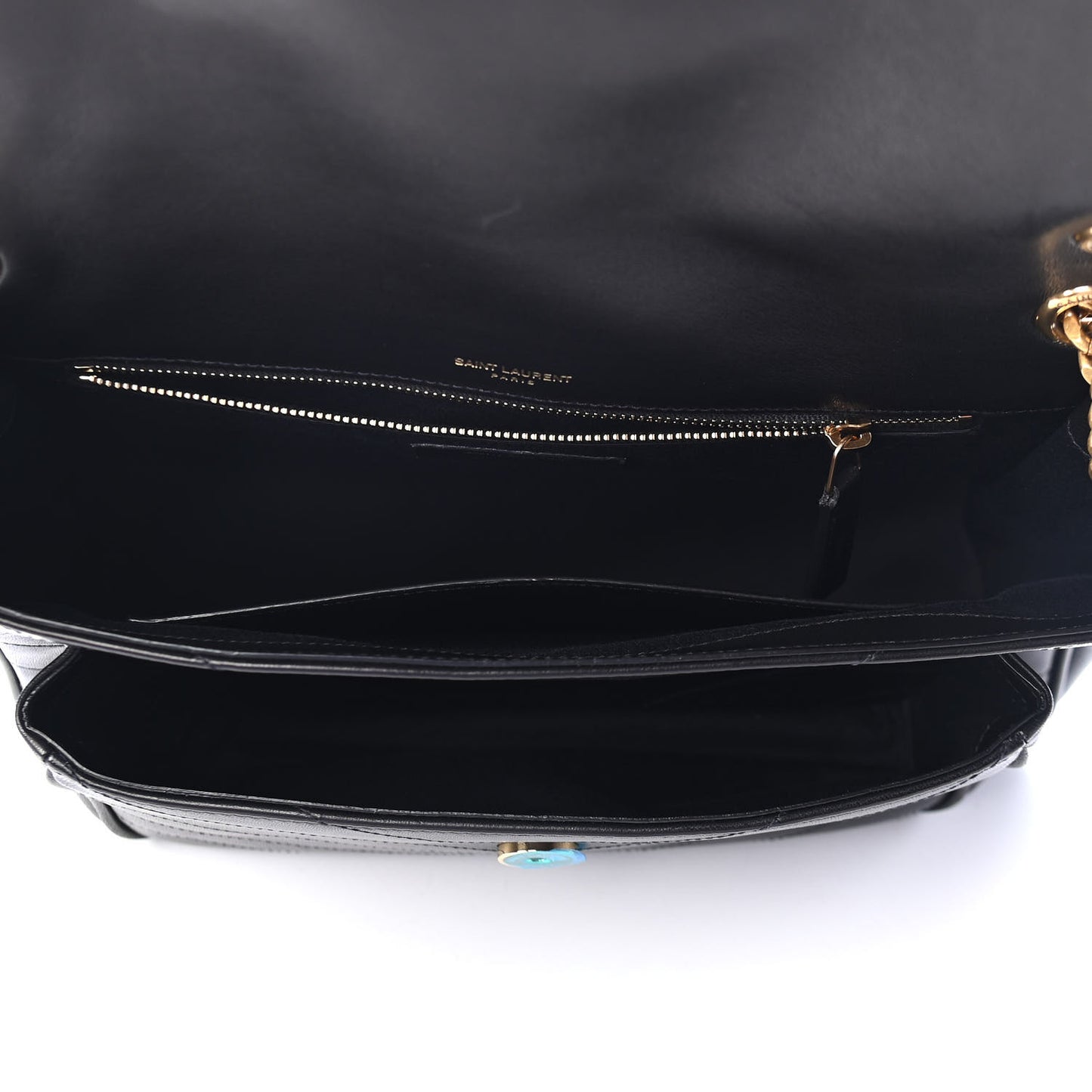 Lambskin Matelasse Monogram Medium Niki Chain Satchel Black
