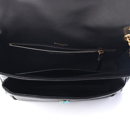 Saint Laurent Lambskin Matelasse Monogram Medium Niki Chain Satchel Black 4 of 4