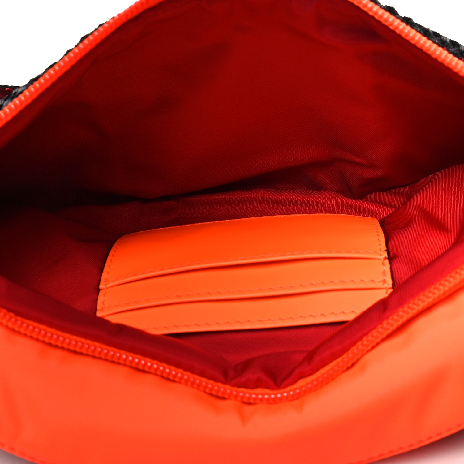 Christian Louboutin Calfskin Spiked Paris NYC Belt Bag Orange 6 of 12