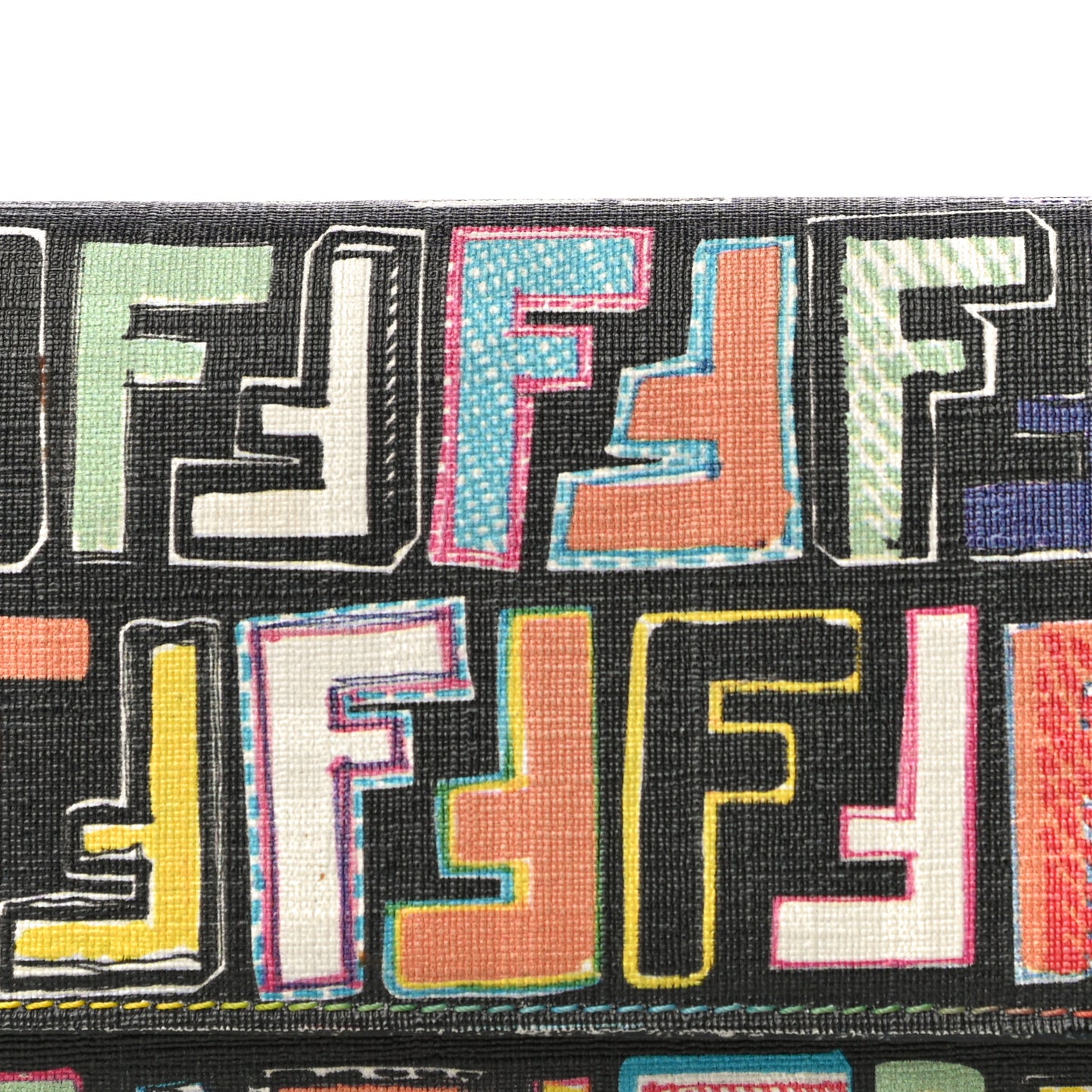 Zucca Spalmati FF Multicolor Continental Wallet Black