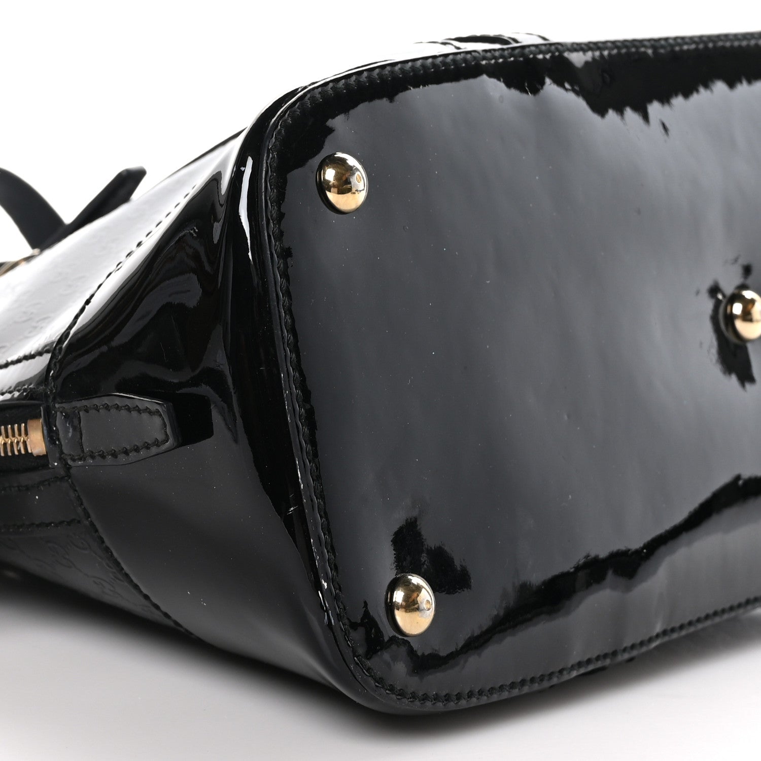 Gucci Patent Microguccissima Small Nice Top Handle Dome Bag Black 8 of 10