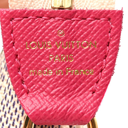 Louis Vuitton Damier Azur 2021 Christmas Animation Hollywood Mini Pochette Accessories Fuchsia 6 of 8
