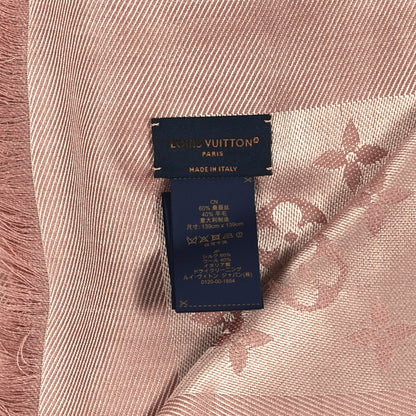 Louis Vuitton Silk Wool Monogram Classic Shawl Kraft 3 of 3