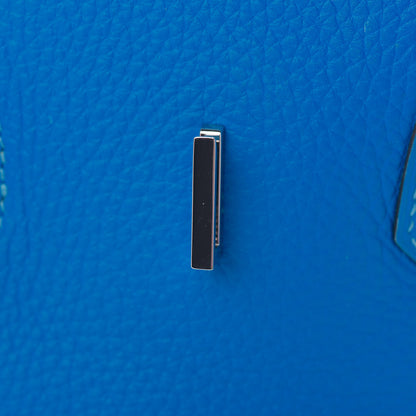 Hermes Taurillon Clemence Birkin 35 Bleu Hydra 23 of 33