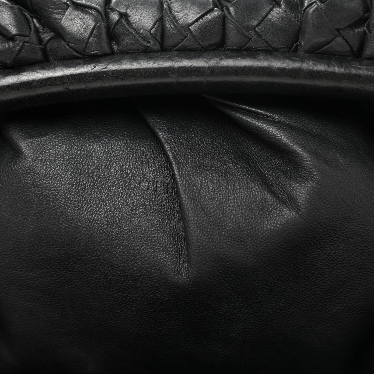 Nappa Maxi Intreccio The Pouch Oversized Clutch Black