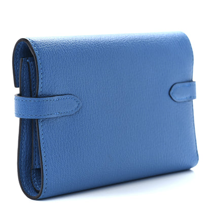 Hermes Chevre Mysore Medium Kelly Wallet Bleu Zanzibar 3 of 14