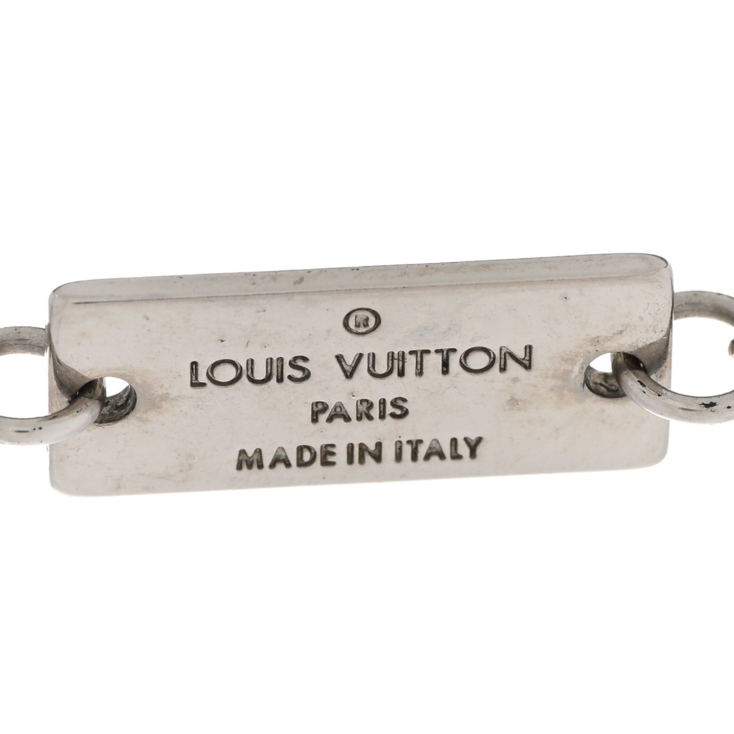 Louis Vuitton Zamac Palladium Monogram Charms Necklace Silver 6 of 8