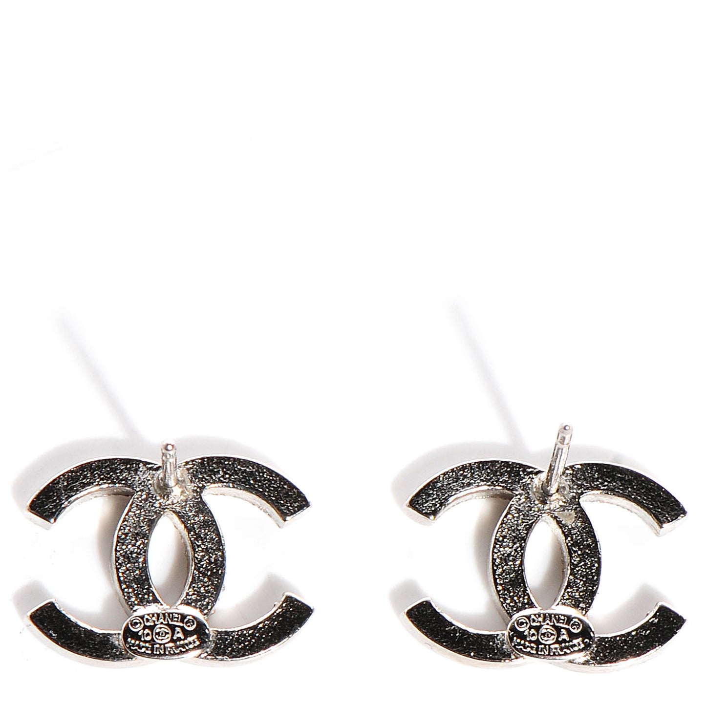 Crystal CC Earrings Silver