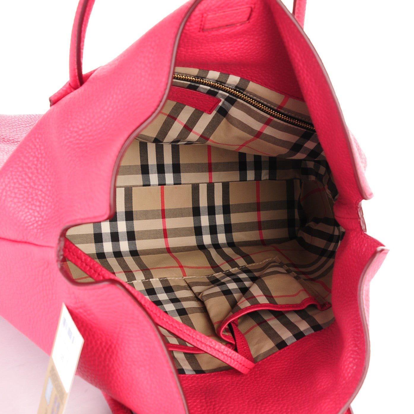 London Grainy Calfskin Medium Baynard Tote Pink Azalea