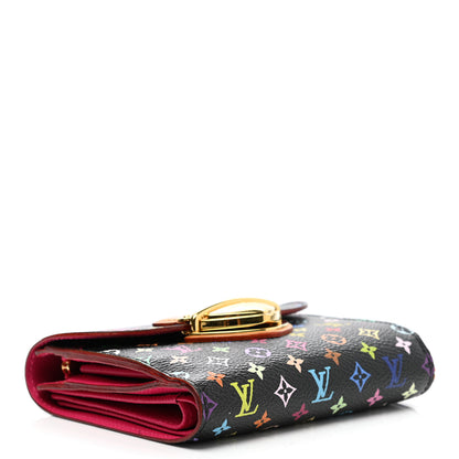 Louis Vuitton Monogram Multicolor Joey Wallet Black Grenade 4 of 9