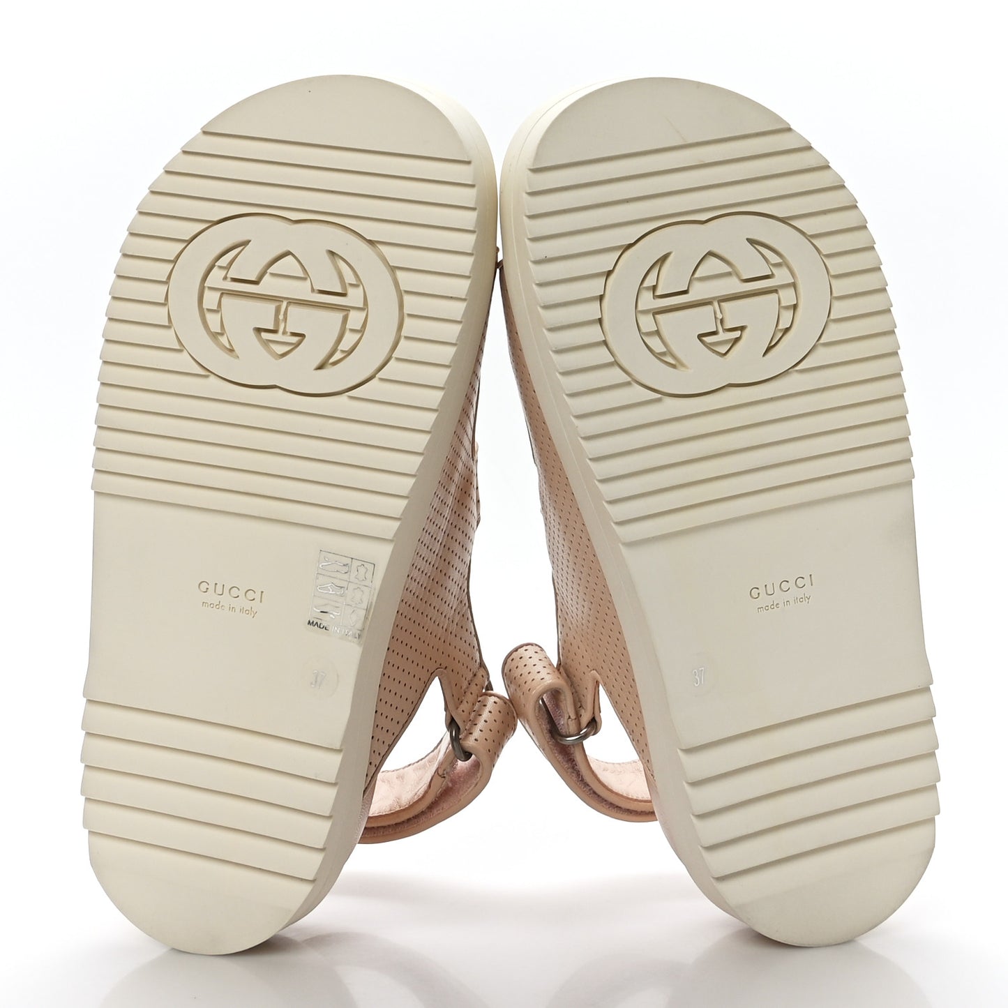 Malaga Kid Mini Double G Perforated Womens Dad Sandals 37 Skin Rose