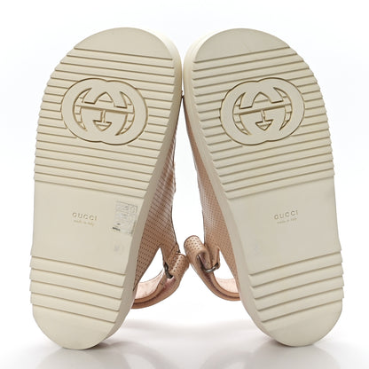 Gucci Malaga Kid Mini Double G Perforated Womens Dad Sandals 37 Skin Rose 5 of 8