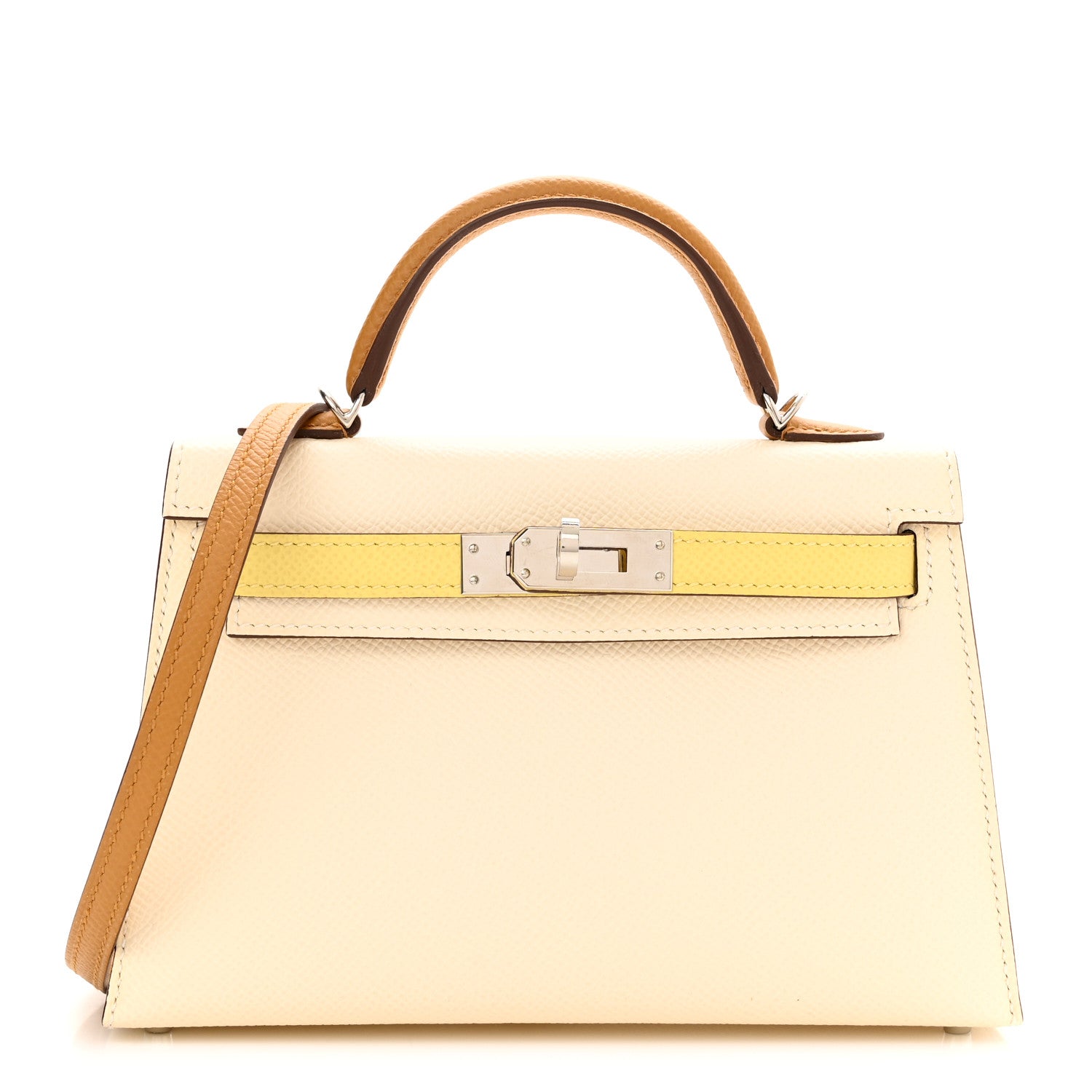 Hermes Epsom Mini Kelly Sellier 20 Nata Jaune Poussin Sesame 1 of 13