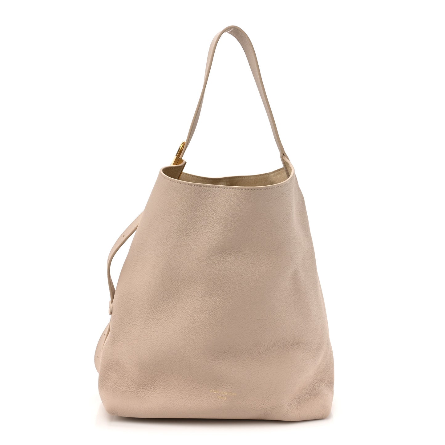 Grained Calfskin Low Key Hobo MM Limestone