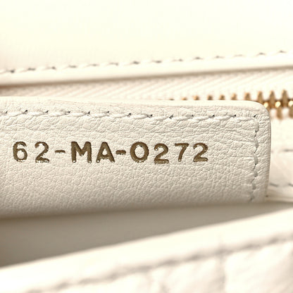 Christian Dior Calfskin Cannage Small Caro Bag Ivory 7 of 11