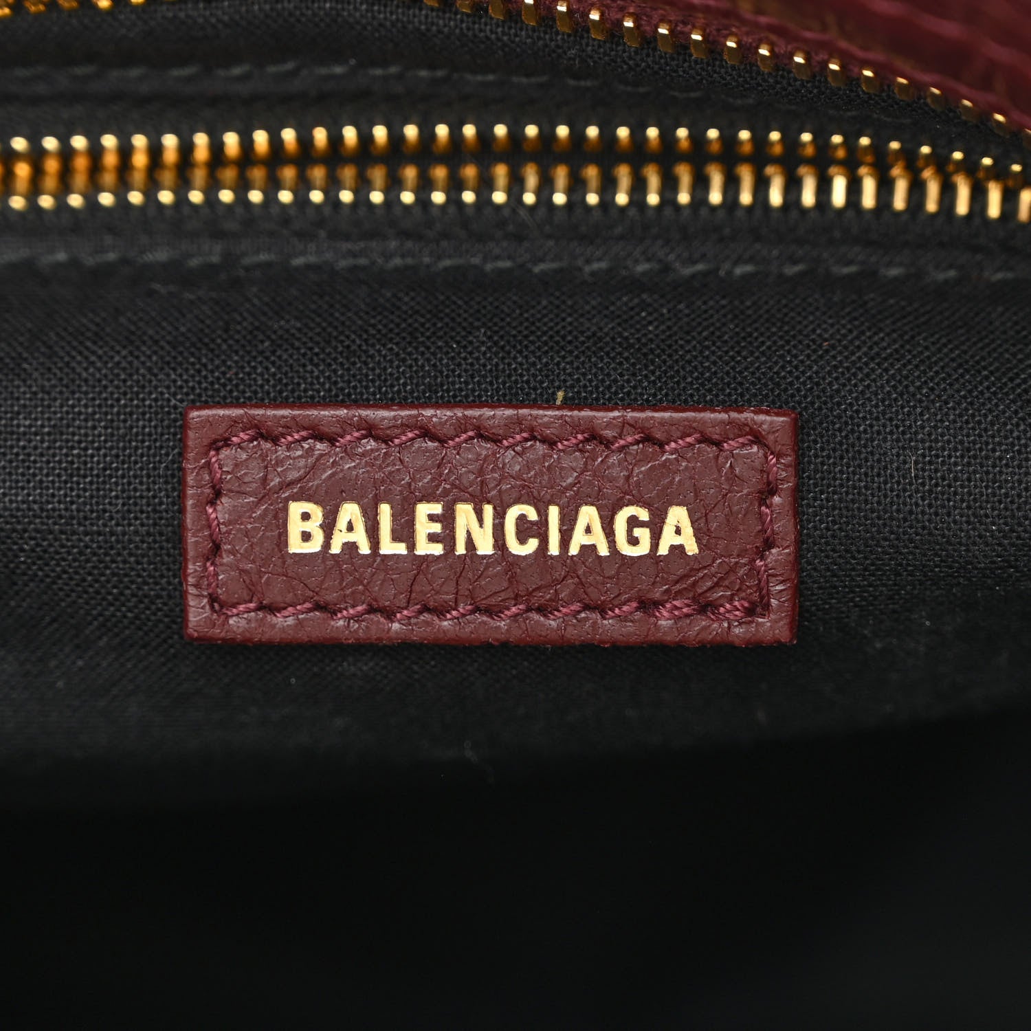 Balenciaga Agneau Classic Gold Hardware Mini City Burgundy 6 of 10