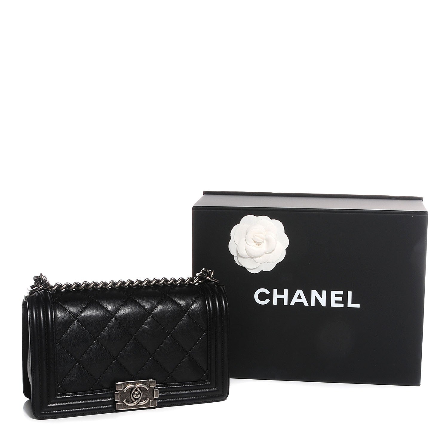 Chanel Calfskin Quilted Medium Boy Flap Black 9 of 18