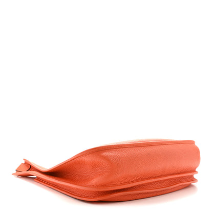 Hermes Taurillon Clemence EVELYNE III GM Orange 4 of 15