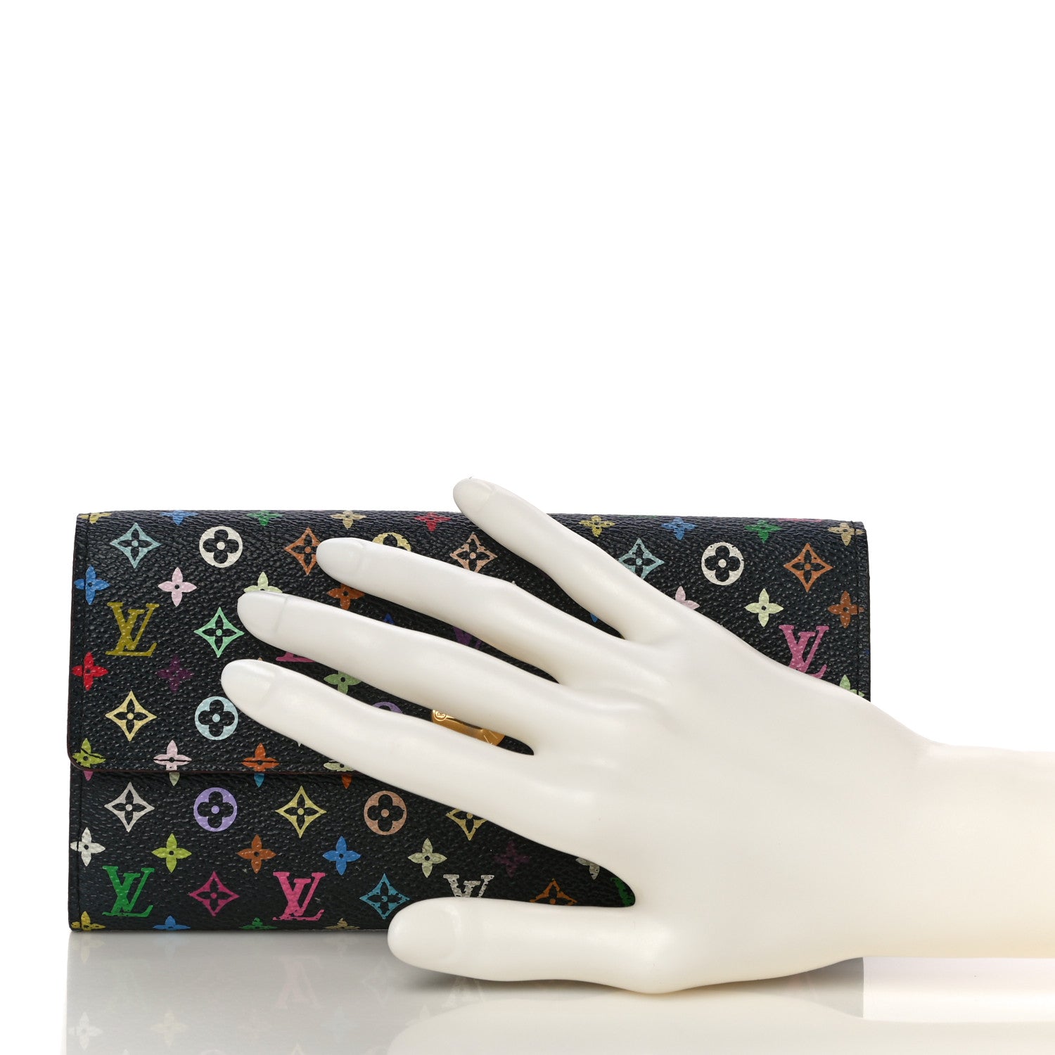 Louis Vuitton Monogram Multicolor Sarah Wallet Black Grenade 2 of 23