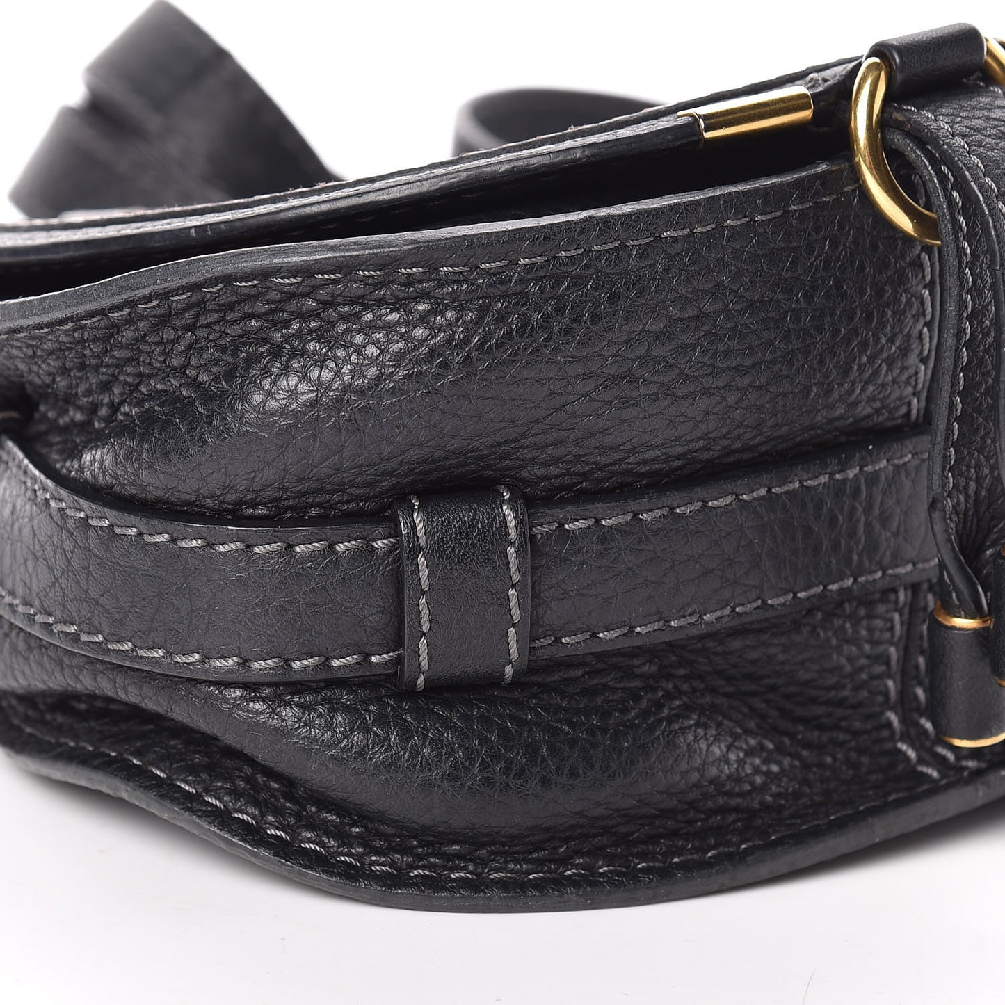 Calfskin Mini Marcie Round Crossbody Bag Black