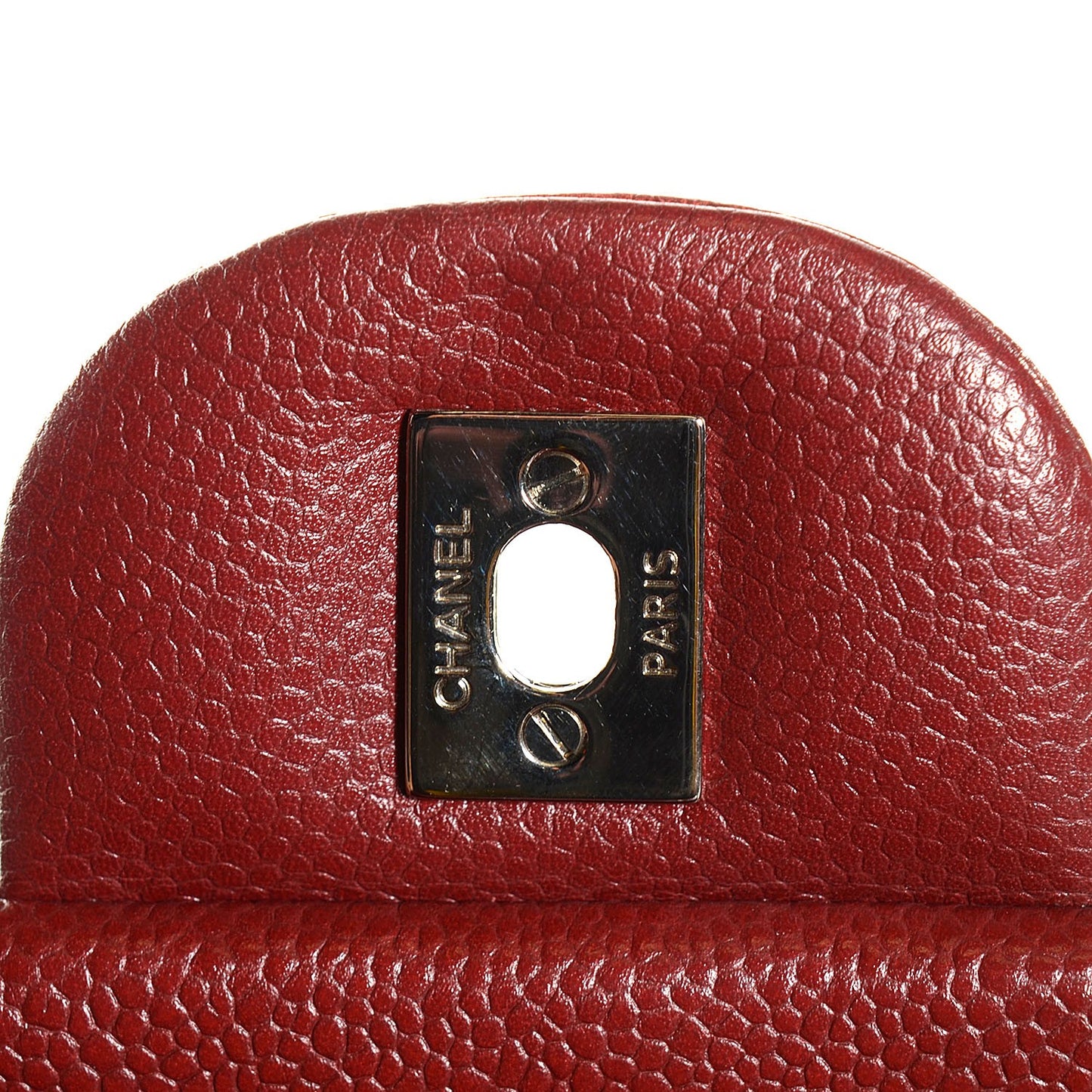 Caviar Quilted Maxi Double Flap Red