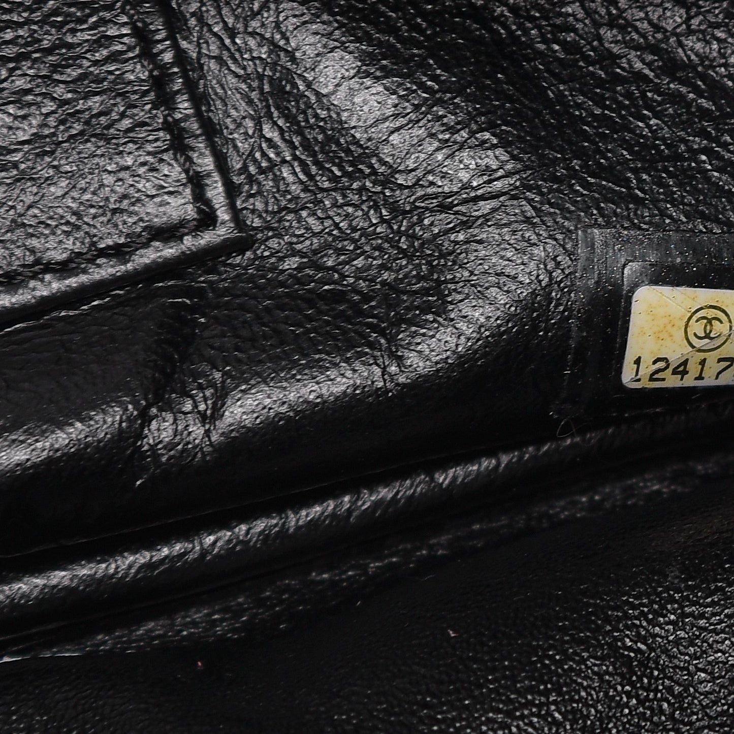Metallic Aged Calfskin Quilted Large Reissue Camera Case Black