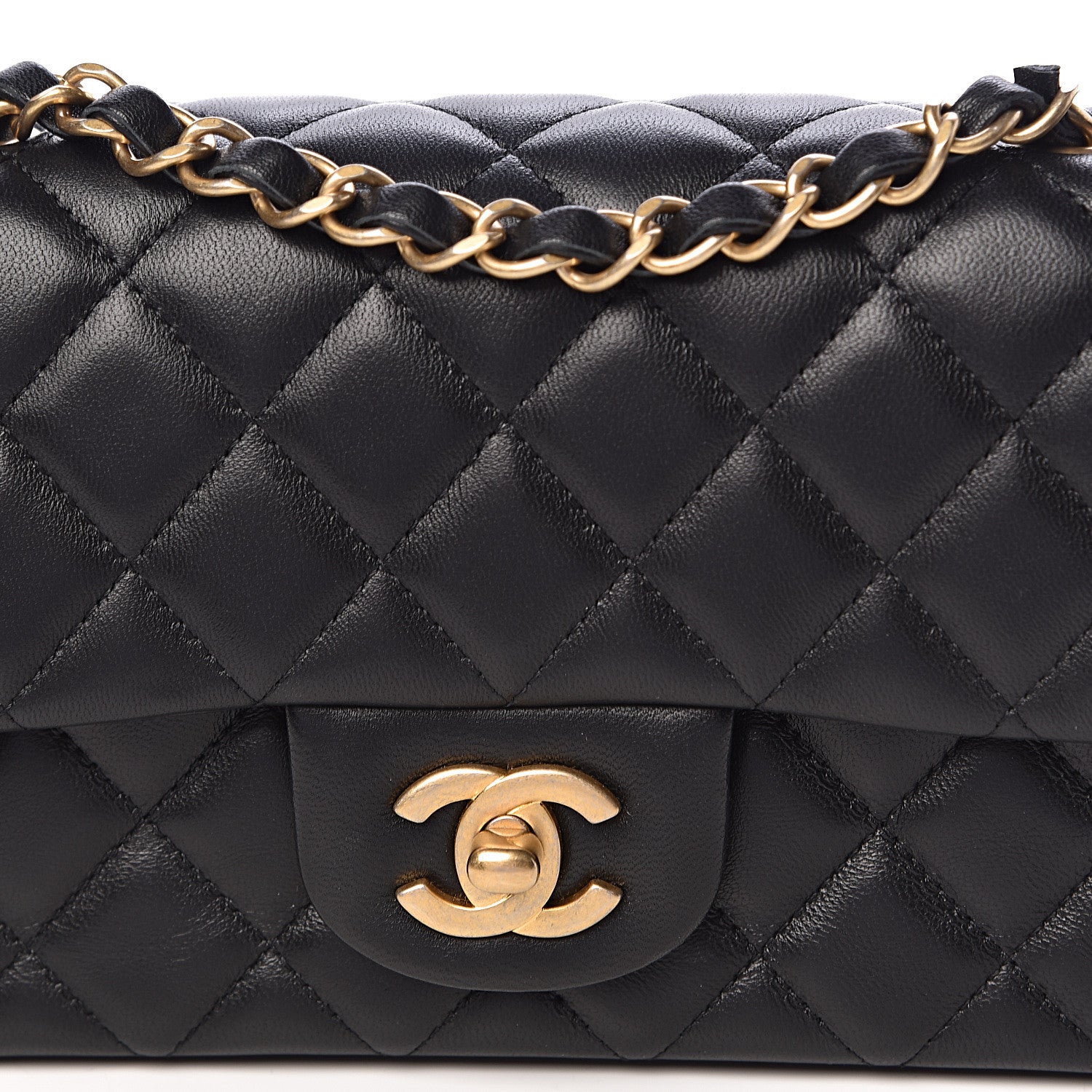 Chanel Lambskin Quilted Mini Rectangular Flap Black 10 of 11