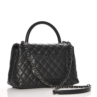 Chanel Caviar Quilted Small Coco Handle Flap Black 4 of 10