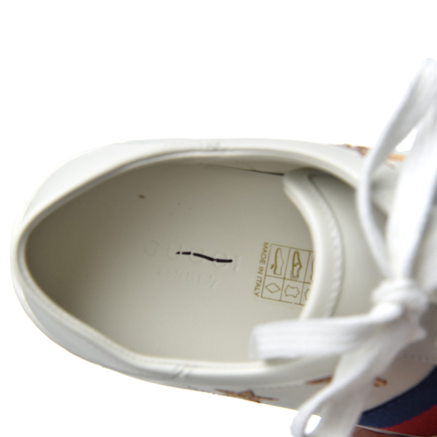 Calfskin Bee Star Embroidered Sylvie Web Ace Sneakers 35.5 White