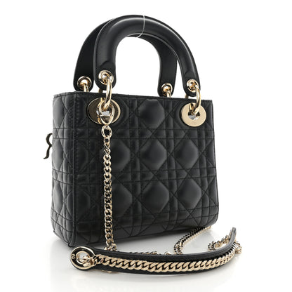Christian Dior Lambskin Cannage Mini Lady Dior Black 3 of 12