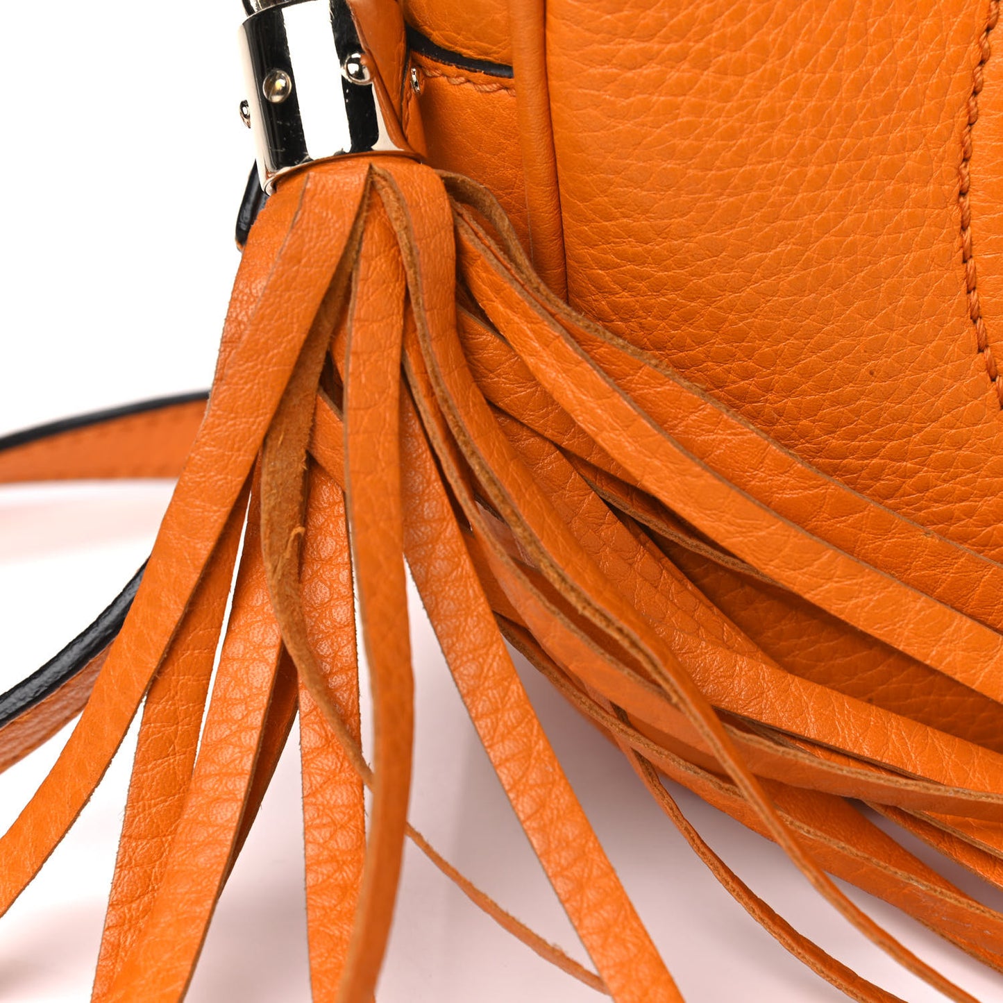 Pebbled Calfskin Small Soho Disco Bag Curcuma