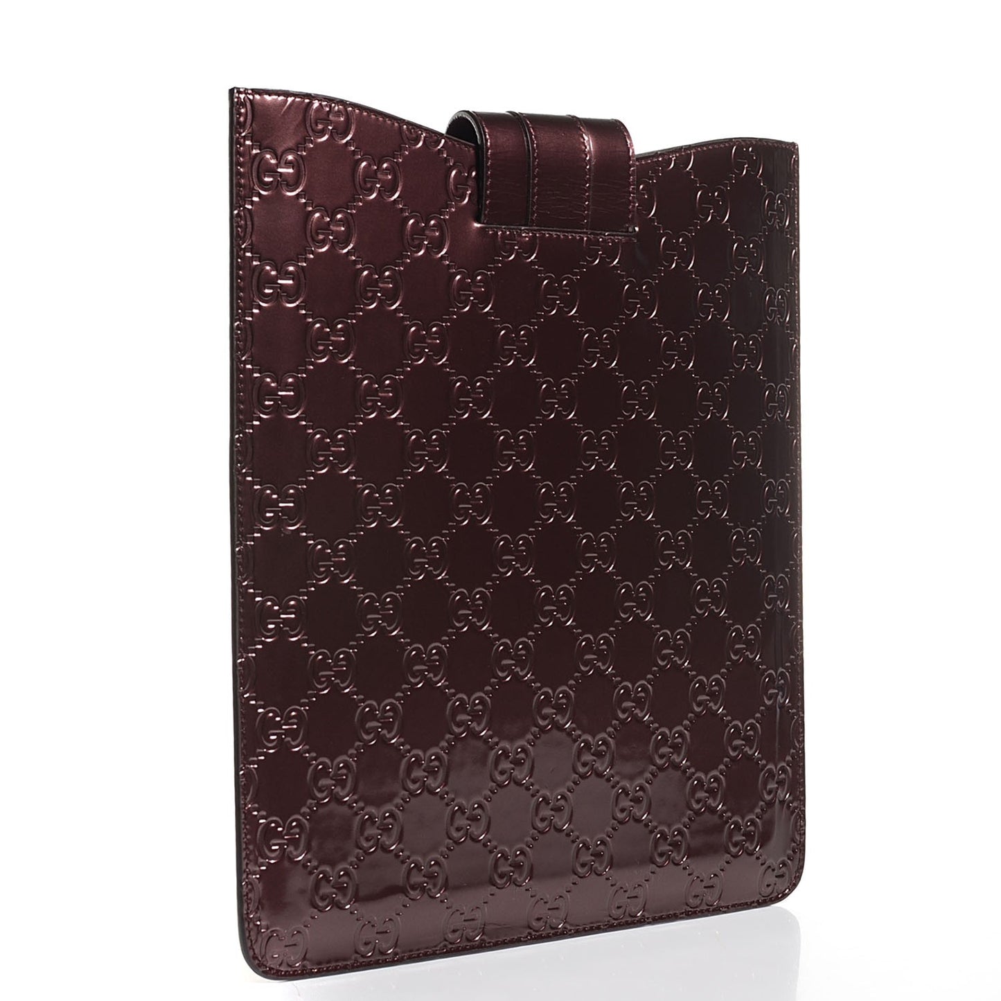 Shiny Guccissima iPad Case Burgundy