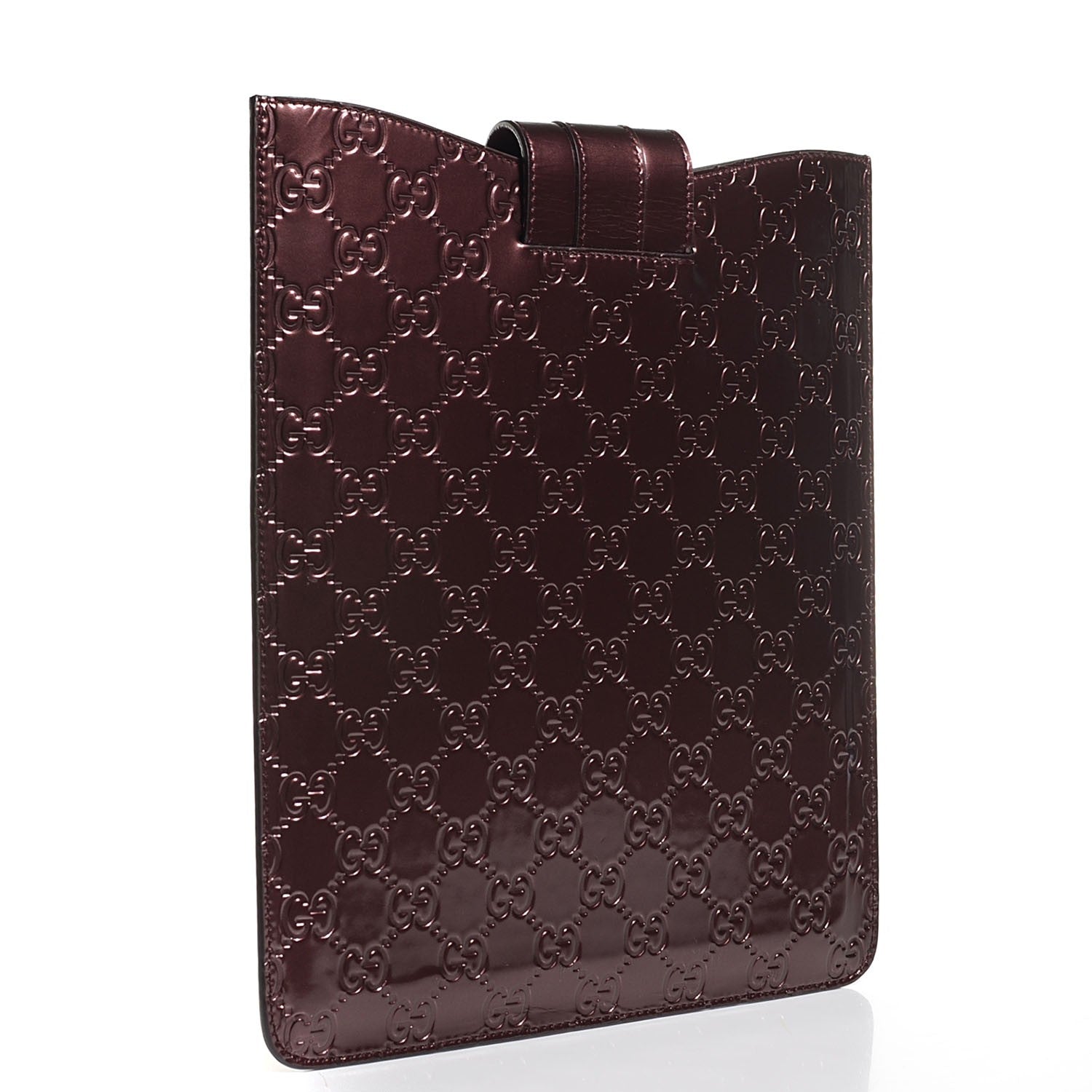 Gucci Shiny Guccissima iPad Case Burgundy 3 of 7