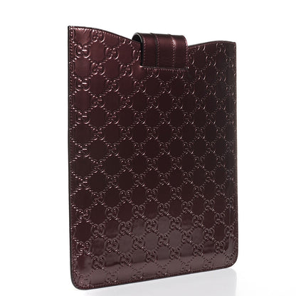 Gucci Shiny Guccissima iPad Case Burgundy 3 of 7