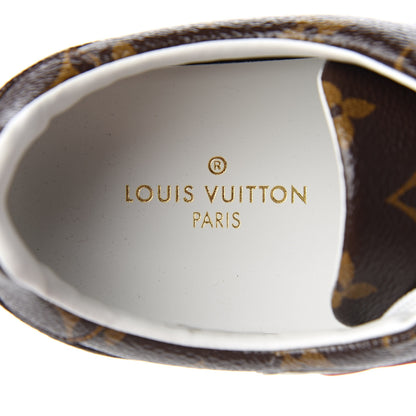Louis Vuitton Calfskin Monogram LV Black Heart Sneakers 37 Cacao 9 of 10