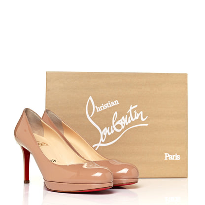 Christian Louboutin CHRISTIAN LOUBOUTIN Patent New Simple 85 Pumps 36.5 Nude 8 of 8