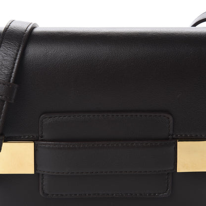Delvaux Calfskin Mini Madame Crossbody Dark Brown White 21 of 21
