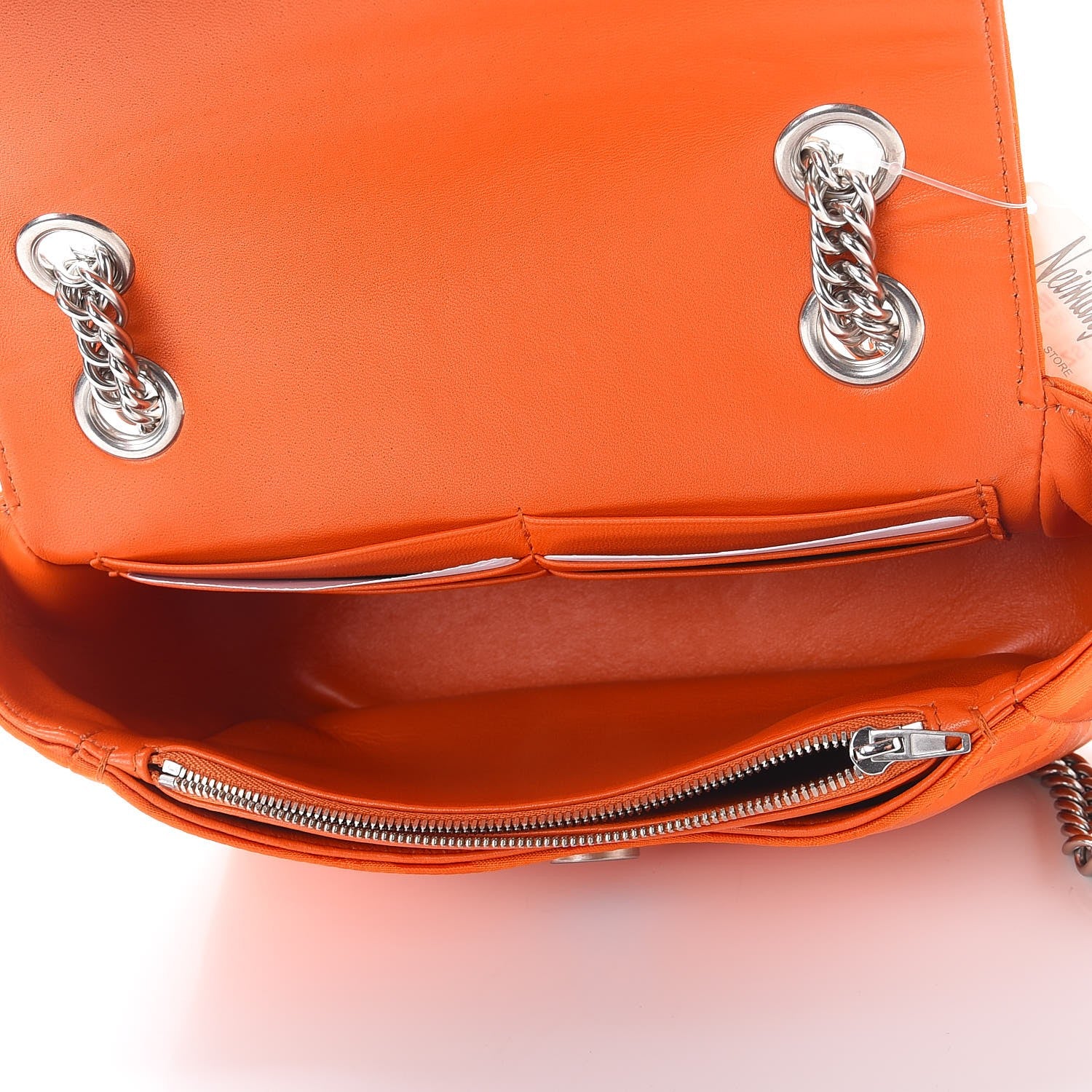 Balenciaga Nylon Jacquard Diagonal Logo S BB Round Shoulder Bag Orange Sanguine 5 of 9