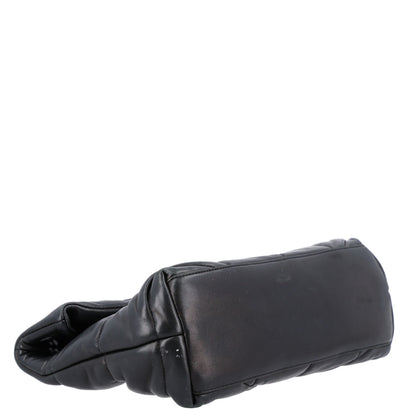 Saint Laurent Lambskin Quilted Monogram Monochrome Small Loulou Puffer Chain Satchel Black 4 of 11